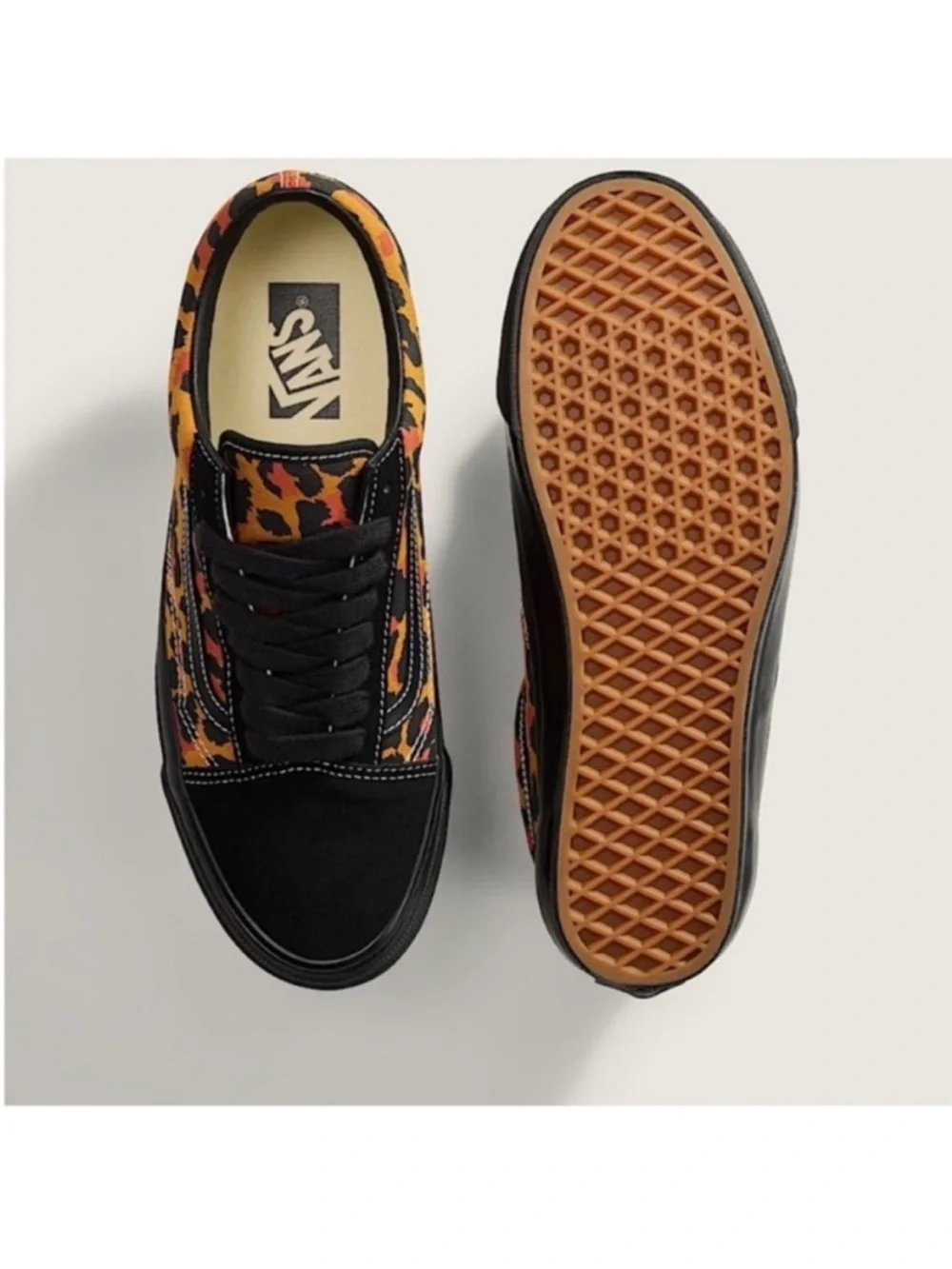 Vans Premium Old Skool Leopard Shoe Women 9.5 US Mens 8.OUS
